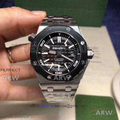 Perfect Replica Audemars Piguet Royal Oak Offshore Diver 15710 42mm Watch - Black Dial Cal.3120 Automatic